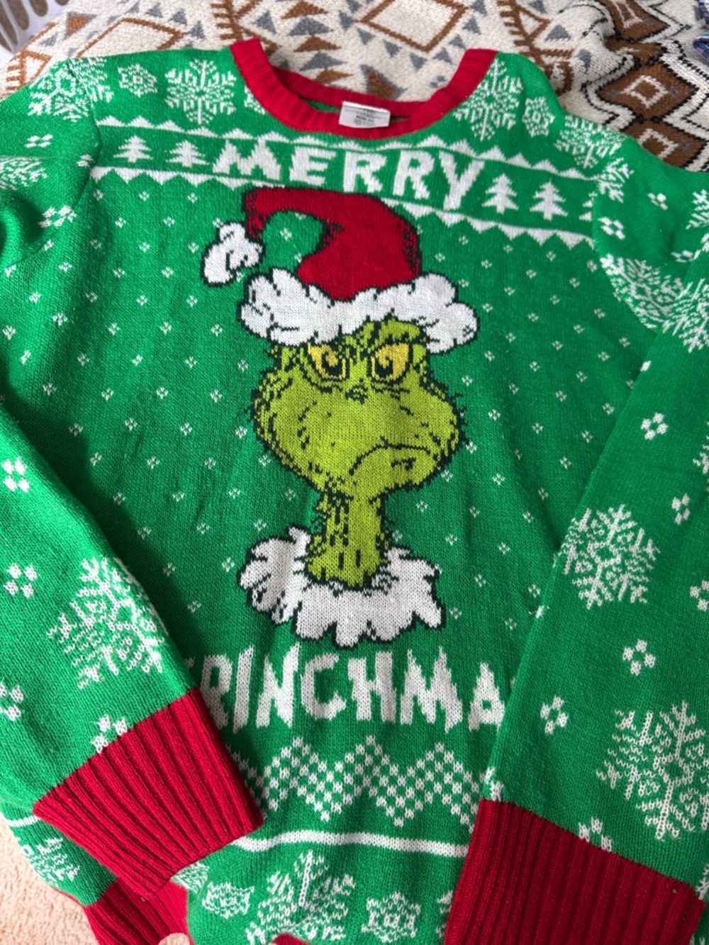 Green Grinch Christmas Sweater - Men